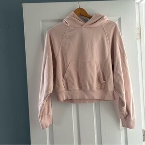 Aerie cropped oversized fit pink hoodie jumper sweatshirt size medium